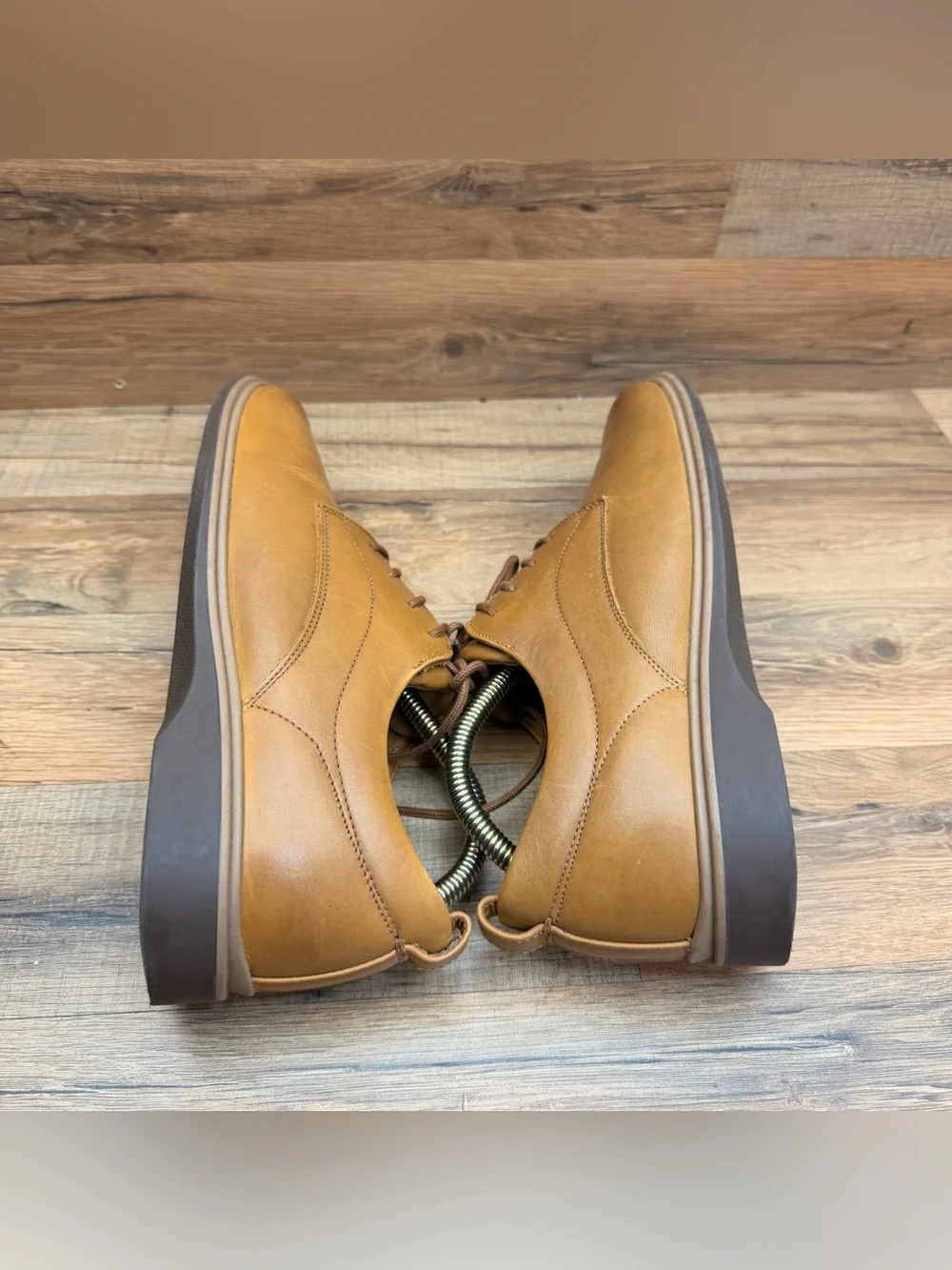 Amberjack The Original men size 9.5 Leather Casual Dress Shoe Chestnut